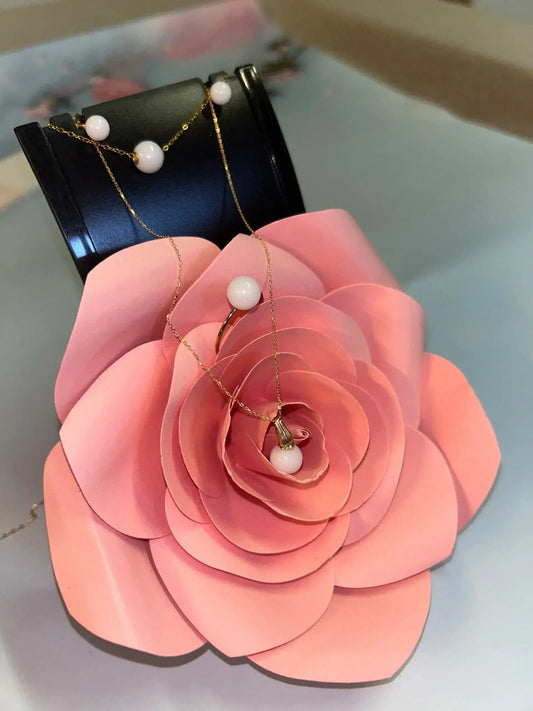 Parure perle de lait complète 4 pièces bijou lait maternel Mon Bijou Lacté