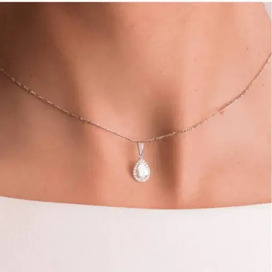 Collier Acacia en or blanc 18 carats et diamant au lait maternel bijou lait maternel Mon Bijou Lacté