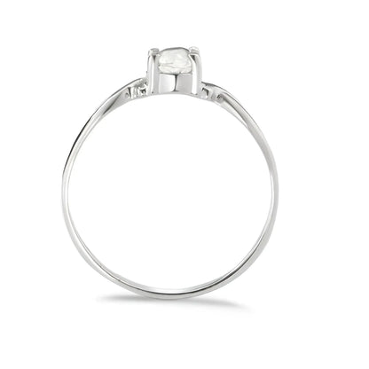 Bague Inaya en Or 14K avec Pierre au lait maternel Ovale bijou lait maternel Mon Bijou Lacté