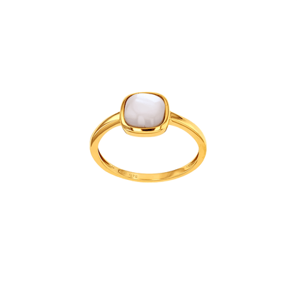 Bague Salomé en Or 375 avec Centre en Lait Maternel