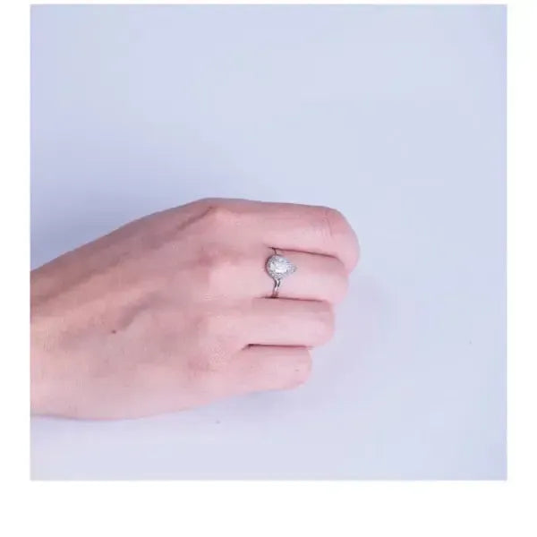 Bague Acacia en or blanc 18 carats bijou lait maternel Mon Bijou Lacté