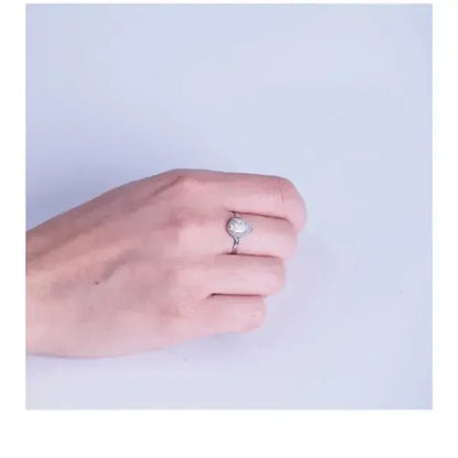 Bague Acacia en or blanc 18 carats bijou lait maternel Mon Bijou Lacté