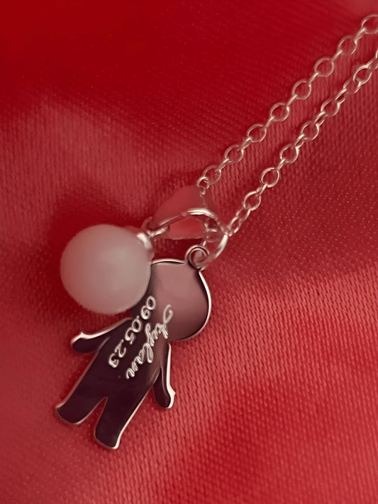 Collier garçon/fille gravure bijou lait maternel Mon Bijou Lacté