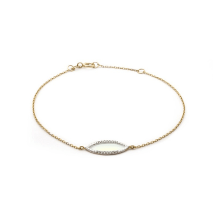 Bracelet Jade en or jaune 375