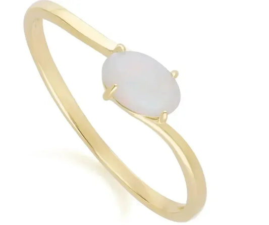 Bague Sophie en or 375 et lait maternel bijou lait maternel Mon Bijou Lacté