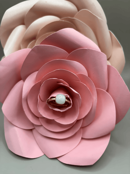 Bague Salomé en Or 375 avec Centre en Lait Maternel