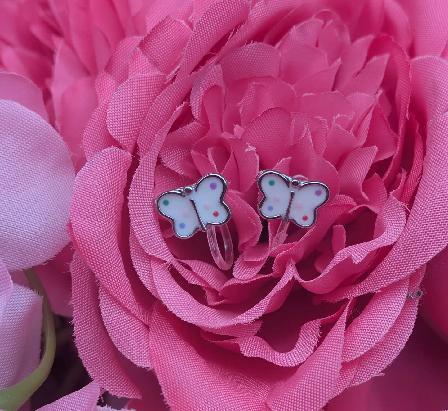 Boucles d'Oreilles Papillon – Spécial "Petites Oreilles Non Percées" – Bijoux au lait maternel artisanal Mon Bijou Lacté
