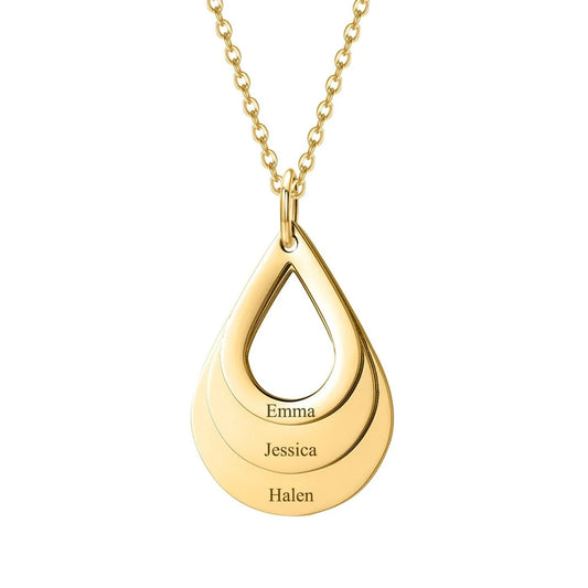 Collier Goutte Personnalisé avec Gravure Prénom