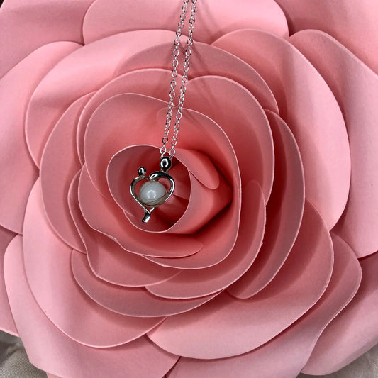 Collier Cœur d’élixir en lait maternel – Bijou de maman unique et symbolique