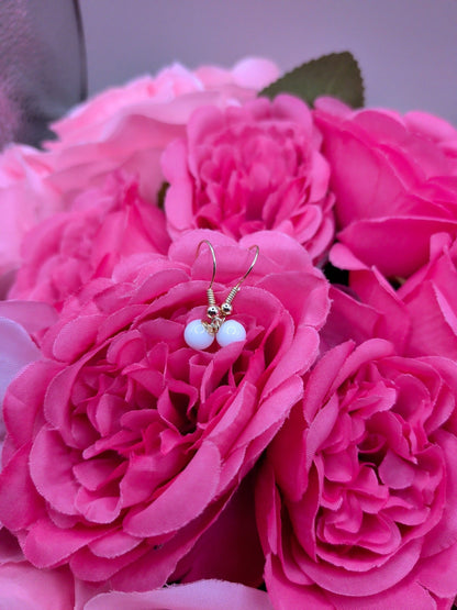 Boucles d’oreilles perles de lait