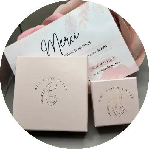 Packaging – Bijoux au lait maternel artisanal Mon Bijou Lacté
