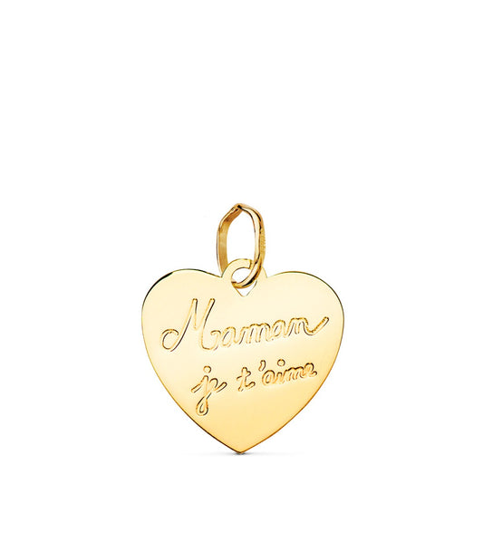 Pendentif "Je t’aime Maman" – Or 9 Carats (375/1000)