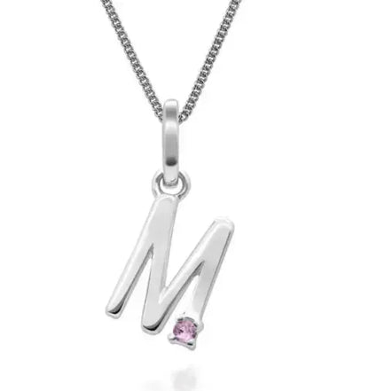 Pendentif Initiale Or 375 et pierre précieuse bijou lait maternel Mon Bijou Lacté