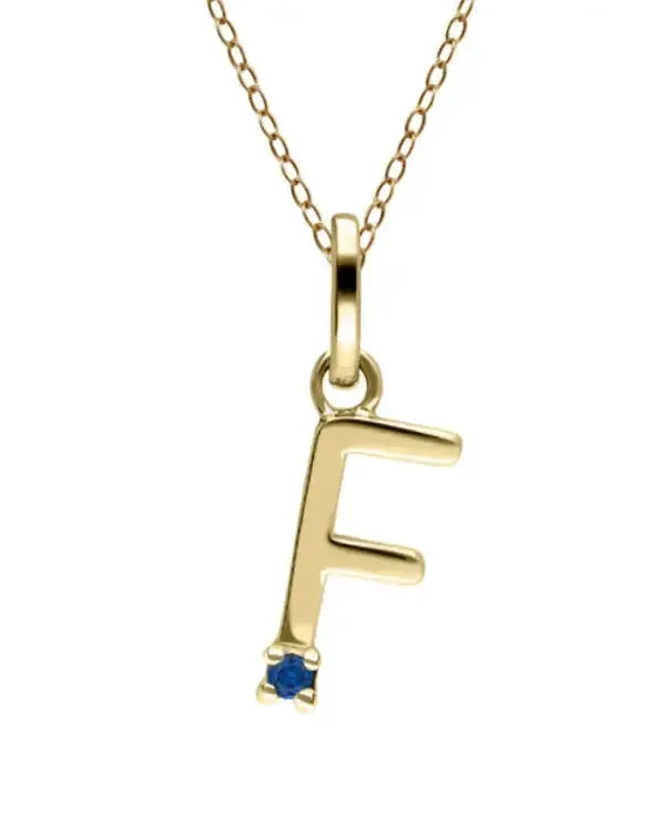 Pendentif Initiale Or 375 et pierre précieuse bijou lait maternel Mon Bijou Lacté