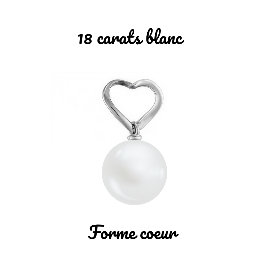 Pendentif perle de lait or  9 carats, 14 carats et 18 carats