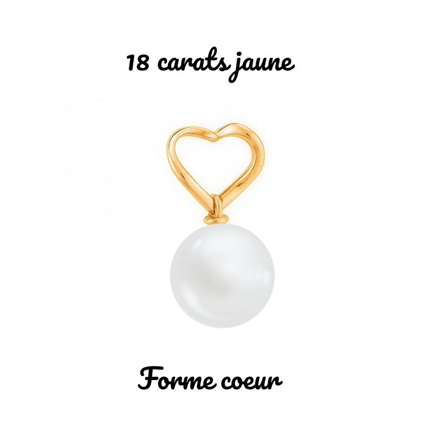 Pendentif perle de lait or  9 carats, 14 carats et 18 carats