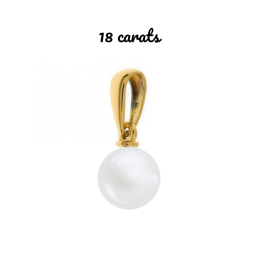 Pendentif perle de lait or  9 carats, 14 carats et 18 carats