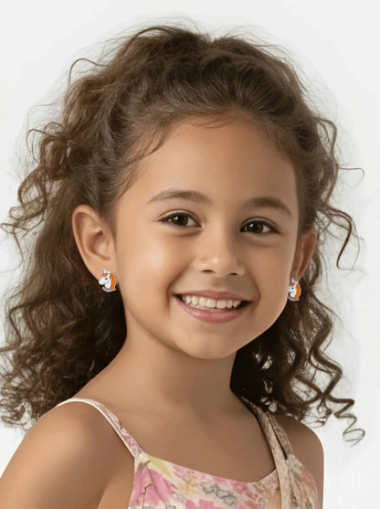 Boucles d'Oreilles Licornes de l'Aube – Spécial "Petites Oreilles Non Percées"