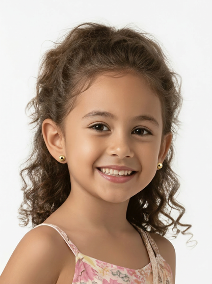 Boucles d'Oreilles Perle Or – Spécial "Petites Oreilles Non Percées"