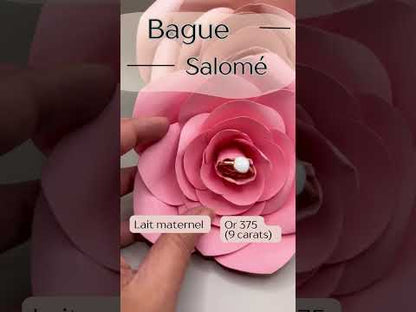 Bague Salomé en Or 375 avec Centre en Lait Maternel