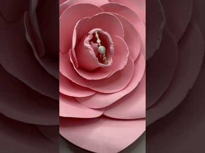 Bague Suzanne en Or 14 Carats, Zircon Cubique et diamant lacté