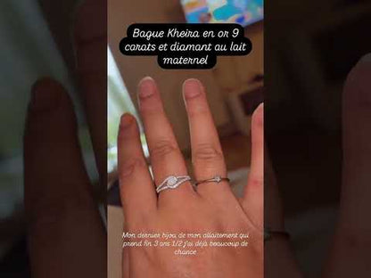 Bague Kheira en Or 9 Carats avec Diamant au Lait Maternel
